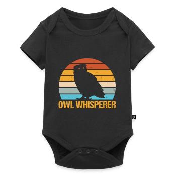 Hibou Whisperer Retro Birds De Prey Ornith - Body à manches courtes Premium Bébé - noir - Devant