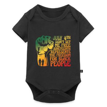 July 4th Didn't Send Me Free - Baby Premium short-sleeve bodysuit - black - Front