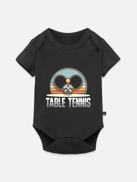 Tischtennis - Baby Premium Kurzarmbody - Schwarz