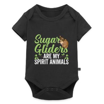 Sugar Gliders Spirit Animals Sugar Glider Owners - Baby Premium short-sleeve bodysuit - black - Front