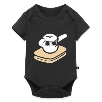 Marshmallow Dabbing Smore Cool Kids Camping - Baby Premium short-sleeve bodysuit - black - Front