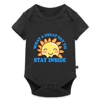 SONNE SONNENSCHEIN SONNENBLUME - Baby Premium Kurzarmbody - Schwarz - Vorne