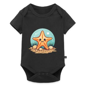 Jardin d’enfants étoiles de mer vacances d’été mer - Body à manches courtes Premium Bébé - noir - Devant