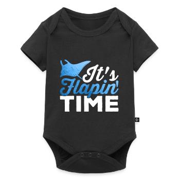 Manta Ray Flapin Time Manta Rays Lover Stingray - Baby Premium Kurzarmbody - Schwarz - Vorne