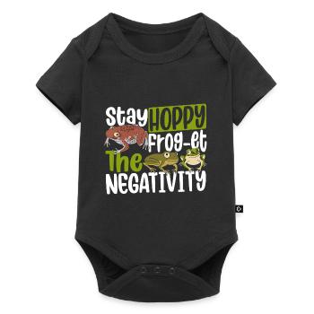 Stay Hoppy Frog Et The Negativity Frog Toad Lover - Baby Premium Kurzarmbody - Schwarz - Vorne