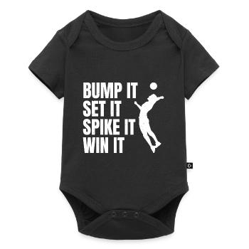 Bump It Set It Spike It Win It Spiker Volleyball P - Baby Premium Kurzarmbody - Schwarz - Vorne