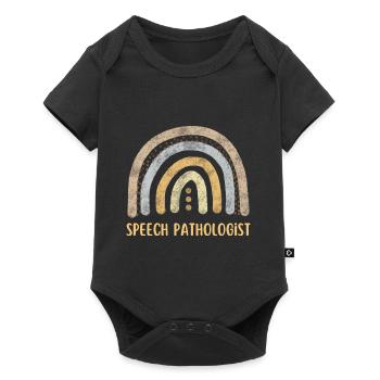 Speech Pathologist Rainbow - Baby Premium short-sleeve bodysuit - black - Front