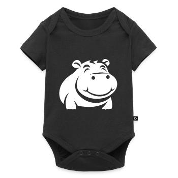 Love Little Hippopotamus - Baby Premium short-sleeve bodysuit - black - Front