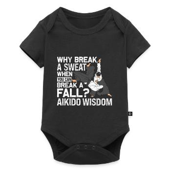Sagesse de l’Aïkido - Body à manches courtes Premium Bébé - noir - Devant