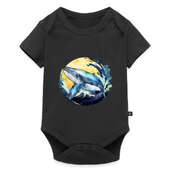 Blue Whale - Baby Premium short-sleeve bodysuit - black - Front