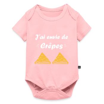 Crêpes Bretagne humour crêpe - Body à manches courtes Premium Bébé - rose - Devant