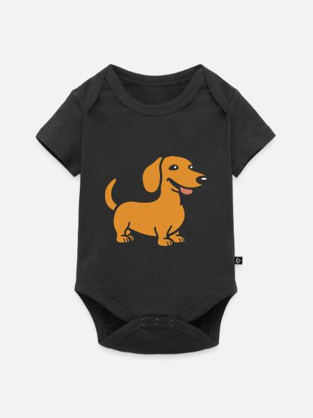 teckel - Body à manches courtes Premium Bébé - noir