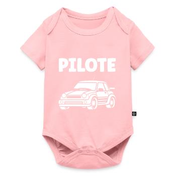 Humour pilote de rallye - Body à manches courtes Premium Bébé - rose - Devant