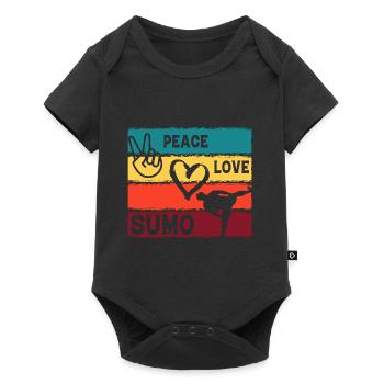 Sumo Paix Amour - Body à manches courtes Premium Bébé - noir - Devant