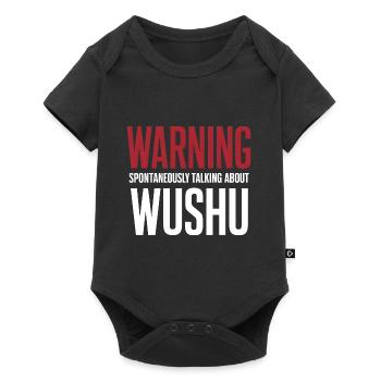 Wushu Spieler Geschenk - Baby Premium Kurzarmbody - Schwarz - Vorne