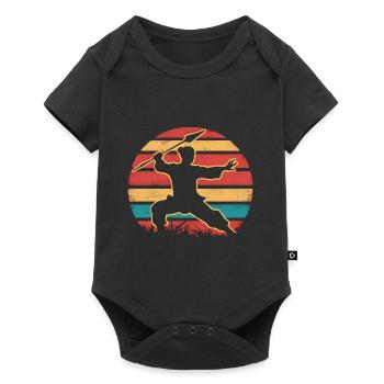 Wushu Spieler Geschenk - Baby Premium Kurzarmbody - Schwarz - Vorne