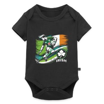 Maillot de Rugby Irlande - Body à manches courtes Premium Bébé - noir - Devant