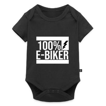 E Bike - Baby Premium Kurzarmbody - Schwarz - Vorne