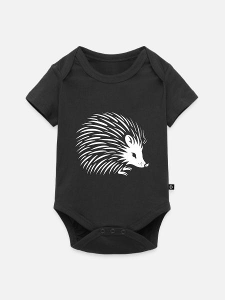 Stachelschwein - Baby Premium Kurzarmbody - Schwarz