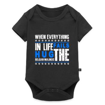 Hug The Belgian Malinois - Baby Premium short-sleeve bodysuit - black - Front