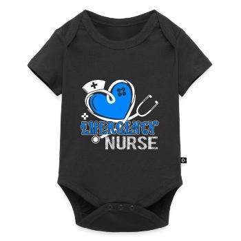 Emergency Nurse Does All Things With Heart - Baby Premium short-sleeve bodysuit - black - Front