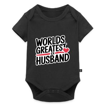 Words Greatest EX Husband für Geschiedene und - Baby Premium Kurzarmbody - Schwarz - Vorne