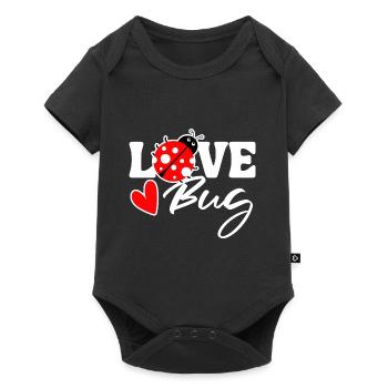 Valentine's Day Ladybug Love In Love Heart Love - Baby Premium short-sleeve bodysuit - black - Front