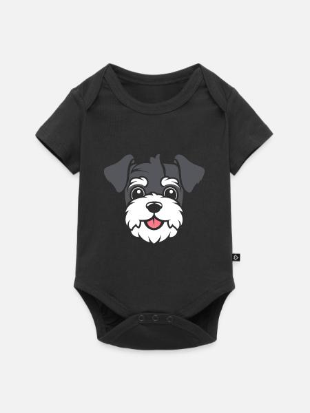 Schnauzer - Baby Premium Kurzarmbody - Schwarz