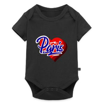 Paris - Body à manches courtes Premium Bébé - noir - Devant