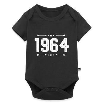 vintage 1964 vintage 61st birthday 1964 - Baby Premium short-sleeve bodysuit - black - Front