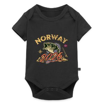 Voyage de pêche en Norvège 2026 - Body à manches courtes Premium Bébé - noir - Devant