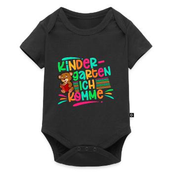 Kindergarten Ich Komme - Baby Premium Kurzarmbody - Schwarz - Vorne