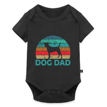 Dog Papa - Chiens Papa Motifs - pour les chiens pères - Body à manches courtes Premium Bébé - noir - Devant