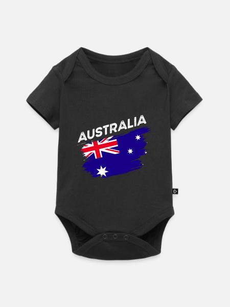 Australien - Baby Premium Kurzarmbody - Schwarz