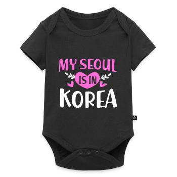Corée Séoul - Body à manches courtes Premium Bébé - noir - Devant