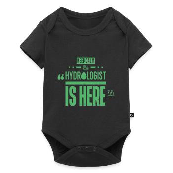 Bleib ruhig der Hydrologe ist hier Beruf Hydrologi - Baby Premium short-sleeve bodysuit - black - Front