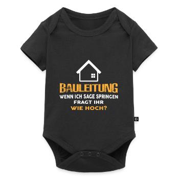 Slogan de gestion de la construction Client Haubau Häuslebauer - Body à manches courtes Premium Bébé - noir - Devant
