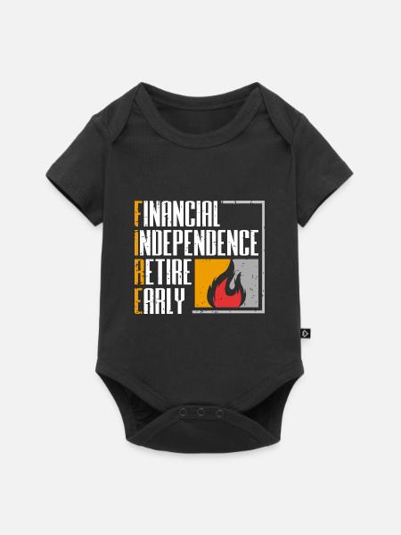 Retired Retirement Fire Frugal Frugalism - Baby Premium Kurzarmbody - Schwarz
