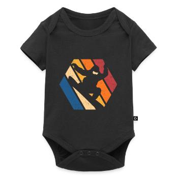 Snowboard Snowboarding Snowboarder Skiliebhaber - Baby Premium Kurzarmbody - Schwarz - Vorne