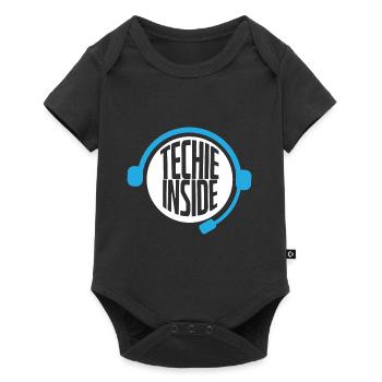 Techie Inside Tech Support Headset - Baby Premium short-sleeve bodysuit - black - Front