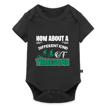 Triathlon Motiv für Triathleten - Baby Premium Kurzarmbody - Schwarz - Vorne