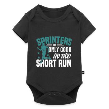 Marathon motif for runners & joggers - Baby Premium short-sleeve bodysuit - black - Front