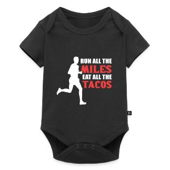 Run all miles of Marathoner Gift - Baby Premium short-sleeve bodysuit - black - Front