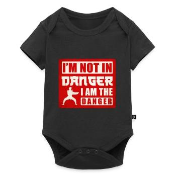 Karate Black Belt Gi Uniform I'M - Baby Premium Kurzarmbody - Schwarz - Vorne