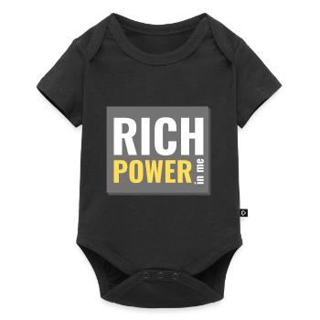 un pouvoir riche en moi - Body à manches courtes Premium Bébé - noir - Devant