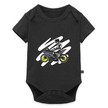 Motorcycle Lifestyle / Motorcycle / Motorcycle biker - Baby Premium short-sleeve bodysuit - black - Front