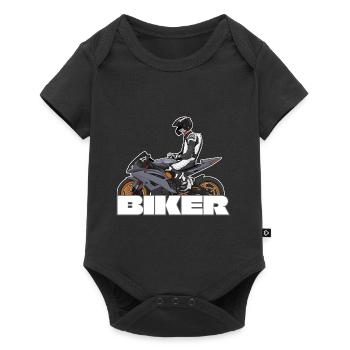 Motorcycle Lifestyle / Motorcycle / Motorcycles biker - Baby Premium short-sleeve bodysuit - black - Front