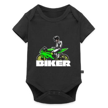 Motorcycle Lifestyle / Motorcycle / Motorcycles biker - Baby Premium short-sleeve bodysuit - black - Front