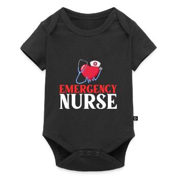 Emergency Department Emergency Nurse First Aid - Baby Premium short-sleeve bodysuit - black - Front