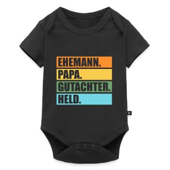 Vater Papa Gutachter - Baby Premium Kurzarmbody - Schwarz - Vorne